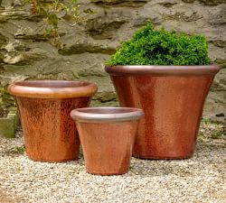 Juliet Glazed Terracotta Planters