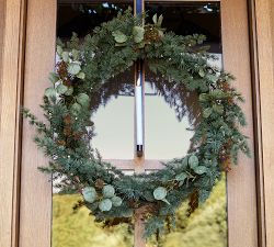 Faux Silver Dollar Eucalyptus Wreath &amp; Garland