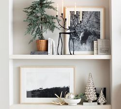 Lit Faux Draping Tree In Basket