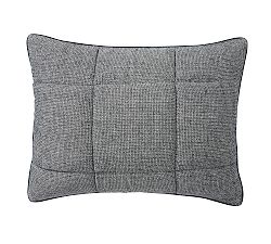 Open Box: European Flax Linen Waffle Comforter Sham, Standard Set of 2 - Midnight