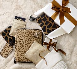 Pony Hair &amp; Gold Leather Passport Wallet