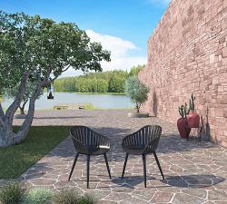 Spear Metal Outdoor Dining Table with Sinclair Metal Dining Armchair Dining Set