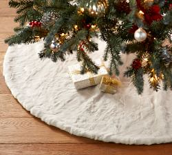 Faux Fur Alpaca Tree Skirt