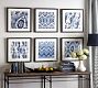 Indigo Ikat Framed Prints