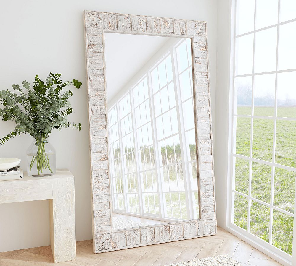 Serena Reclaimed Pine Floor Mirror by Pottery Barn