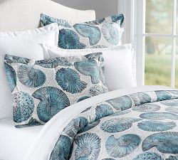 Coral Shell Duvet Cover &amp; Shams