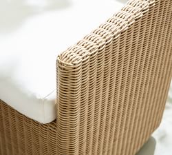 Hampton All-Weather Wicker Swivel Dining Chair