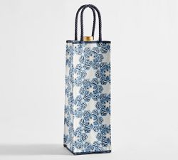 Hanukkah Medallion Cotton/Linen Wine Bag