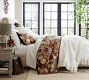 Helena Embroidered Floral Percale Duvet Cover