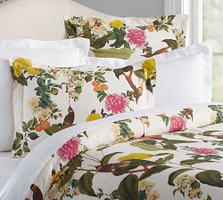 Ashley Bird Print Organic Duvet Cover &amp; Shams