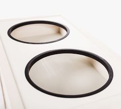 Ecoflex® Dual Pet Bowls with Sliding Food Storage