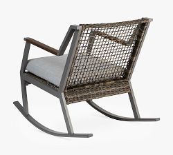 Klein Wicker Rocking Outdoor Lounge Chairs, Set of 2