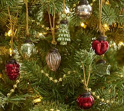 Mini Mercury Glass Ornaments - Set of 24