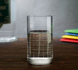 Open Box: Finesse Grid Crystal Drinking Glasses - Set of 4