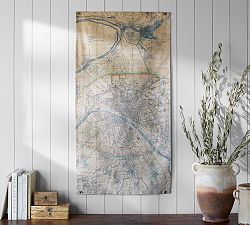 Wall Hanging Canvas - Vintage Paris Map