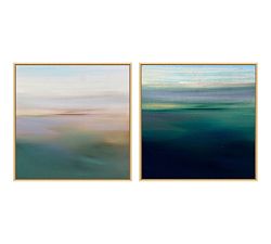 Blurred Skies Hand Embellished Framed Canvas Print
