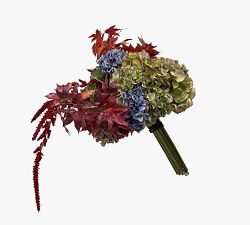 Faux Hydrangea &amp; Oak Leaf Bouquet