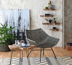 Live Edge Teak Shelf (12"-24")