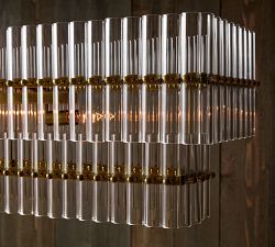 Mallory Crystal Linear Chandelier (40"-55")