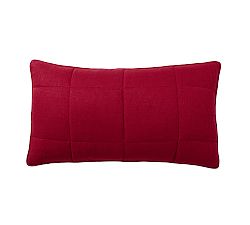 Open Box: European Flax Linen Waffle Comforter Sham, King Set of 2 - Red Berry