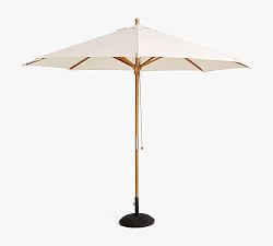 11' Round Outdoor Umbrella &ndash; Teak Frame​