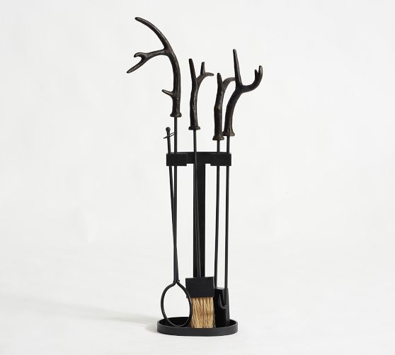 Pottery Barn Antler Fireplace Tool Set - Thumbnail 2