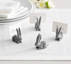 Essex Zinc Bunny Place Card Holders, Set of 4