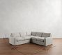 PB Comfort Modern Square Arm Slipcovered 3-Piece L-Shaped Sectional (106")