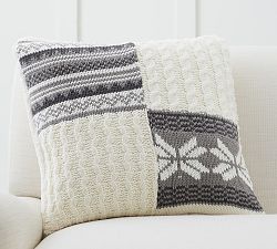 Sweater Patchwork Pillow Cover