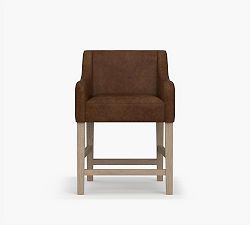 Classic Leather Slope Stool