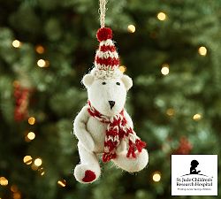 St. Jude Felt Teddy Bear Ornament