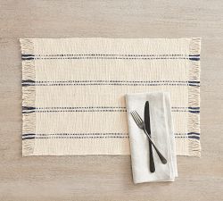 Becker Double Stripe Handwoven Cotton Placemats - Set of 4