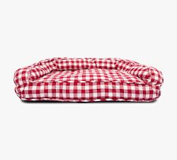 Buffalo Check Lounger Pet Bed - Red