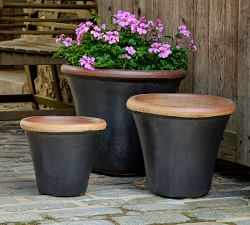 Juliet Glazed Terracotta Planters