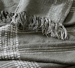 Killian Windowpane Plaid Fringe Throw