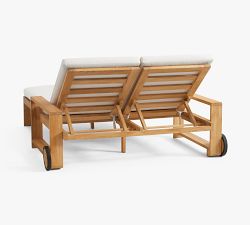 Malibu Teak Outdoor Double Chaise Lounge