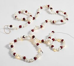 Popcorn &amp; Cranberry String Lights Garland