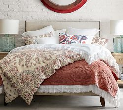 Remy Paisley Print Reversible Cotton Duvet Cover &amp; Shams