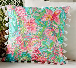 Outdoor Lilly Pulitzer Printed Pillow - Jungle Blue