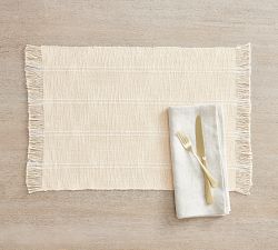 Becker Double Stripe Handwoven Cotton Placemats - Set of 4