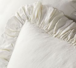 Open Box: Belgian Flax Linen Fringe Ruffle Sham