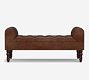 Lorraine Tufted Leather Bench