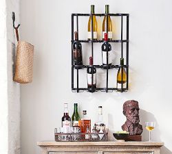 Vintage Blacksmith Wall Wine Rack