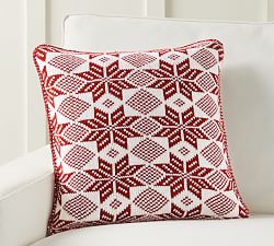 Fair Isle Snowflake Pillow Cover