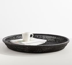 Handwoven Rattan Round Tray