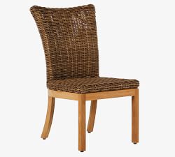 Sisilia Teak &amp; Wicker Outdoor Dining Chair