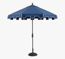 9' Round Outdoor Capri Patio Umbrella &ndash; Rustproof Aluminum Tilt Frame