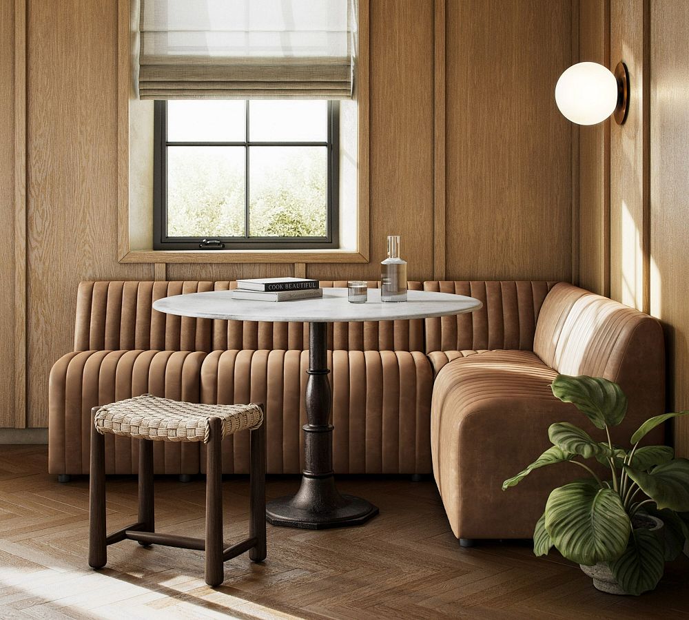 Kallie Leather Dining Banquette by Pottery Barn