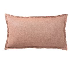 Open Box: Belgian Flax Linen Double Flange Sham, Kings Set of 2 - Brick