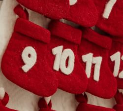Red Stocking Wool Advent Calendar